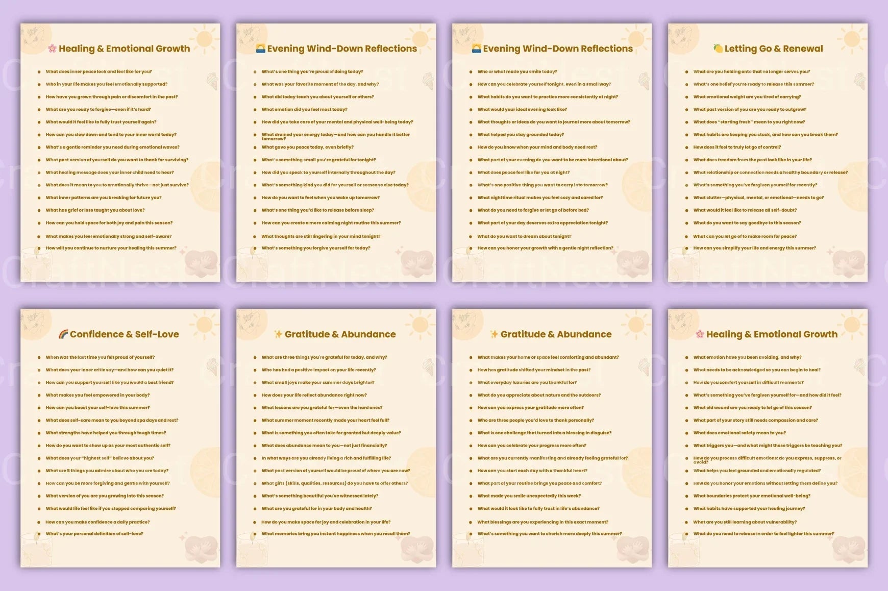 Summer Self-Reflection Prompts for Personal Growth - CraftNest - Digital Crafting and Art