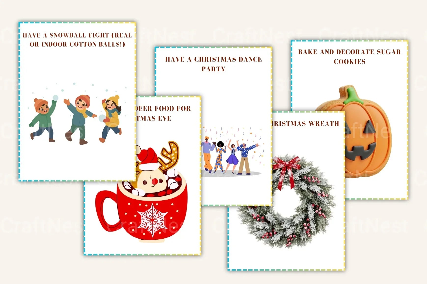 Christmas Advent Activity Cards for Kids - CraftNest - Digital Crafting and Art