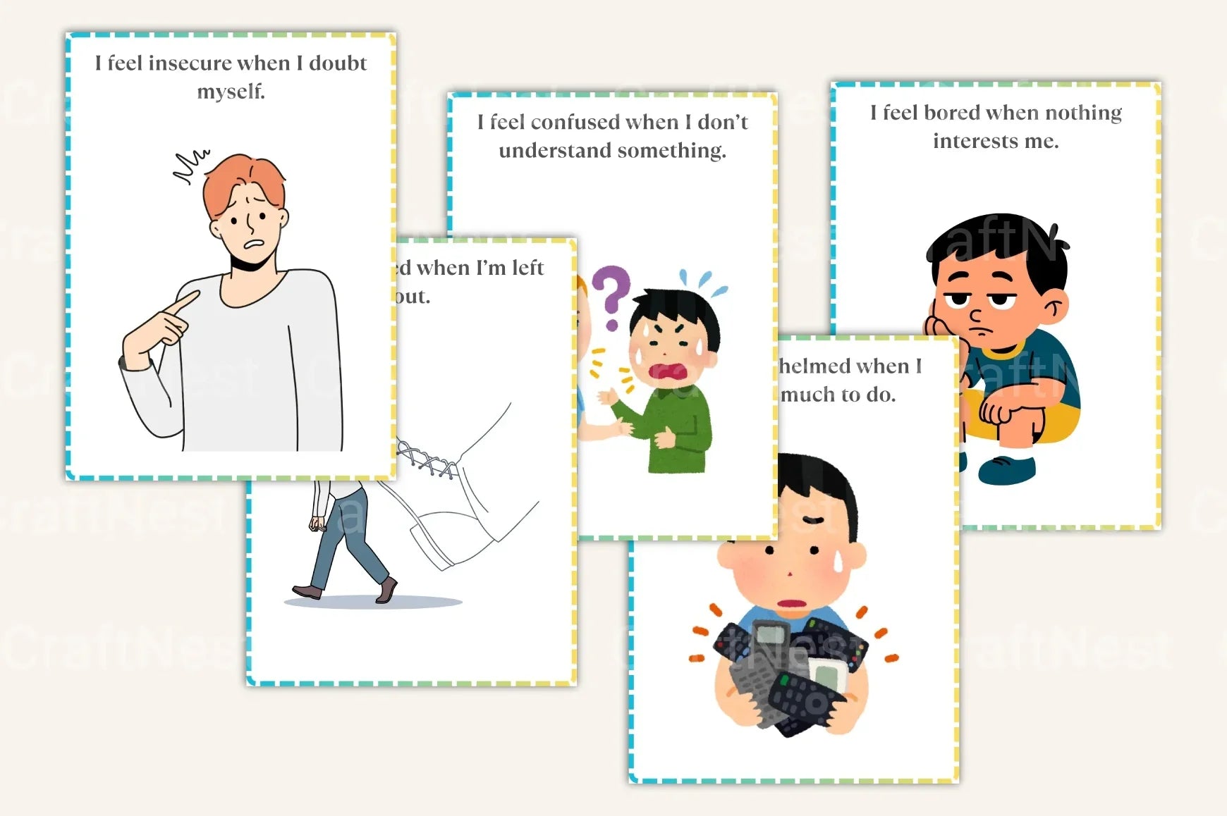 Emotion 120 Cards Collection - CraftNest - Digital Crafting and Art