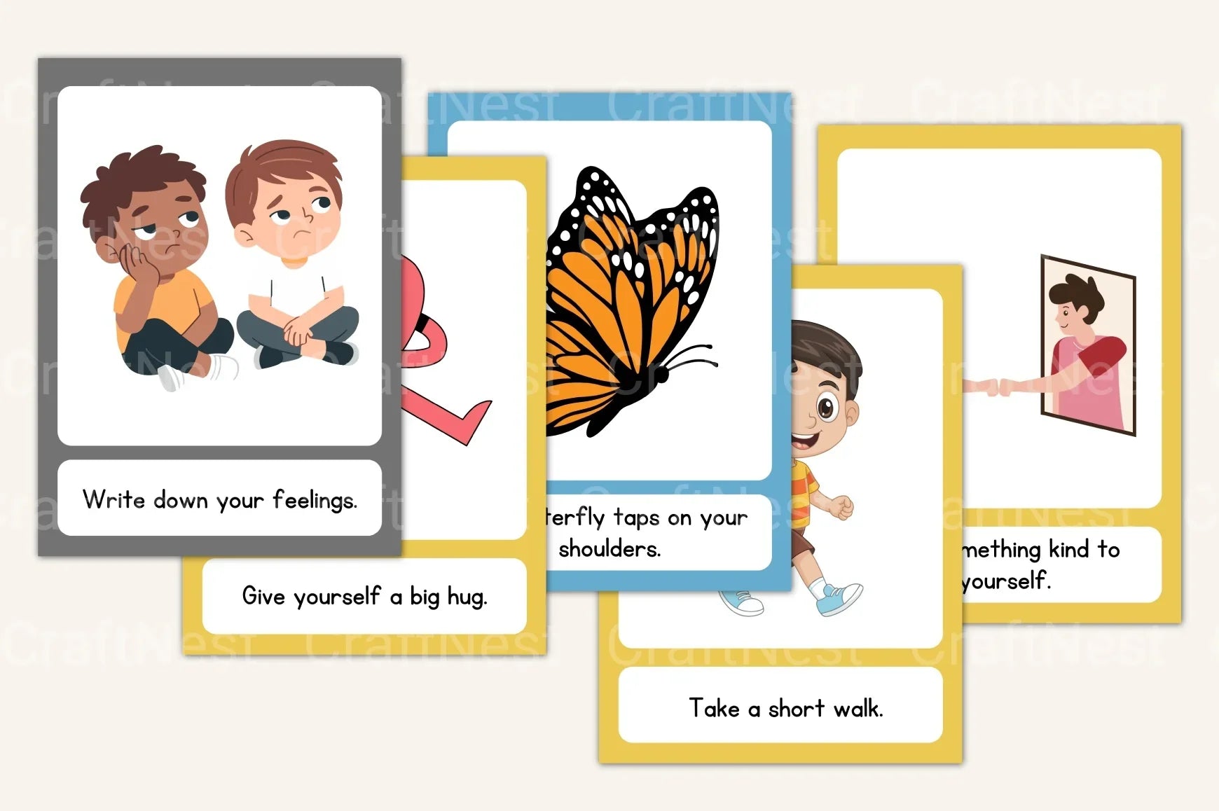 Coping Skills Cards for Kids - CraftNest - Digital Crafting and Art