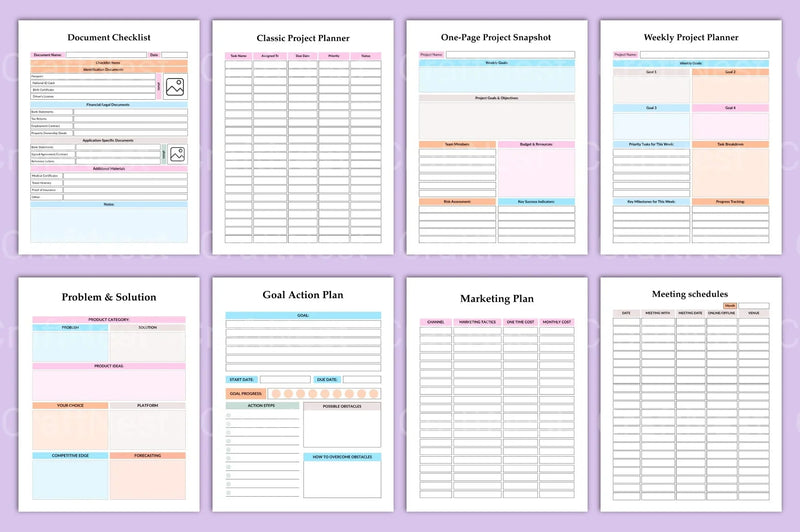 Project Management Planner - CraftNest - Digital Crafting and Art