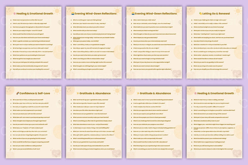 Summer Self-Reflection Prompts - CraftNest - Digital Crafting and Art