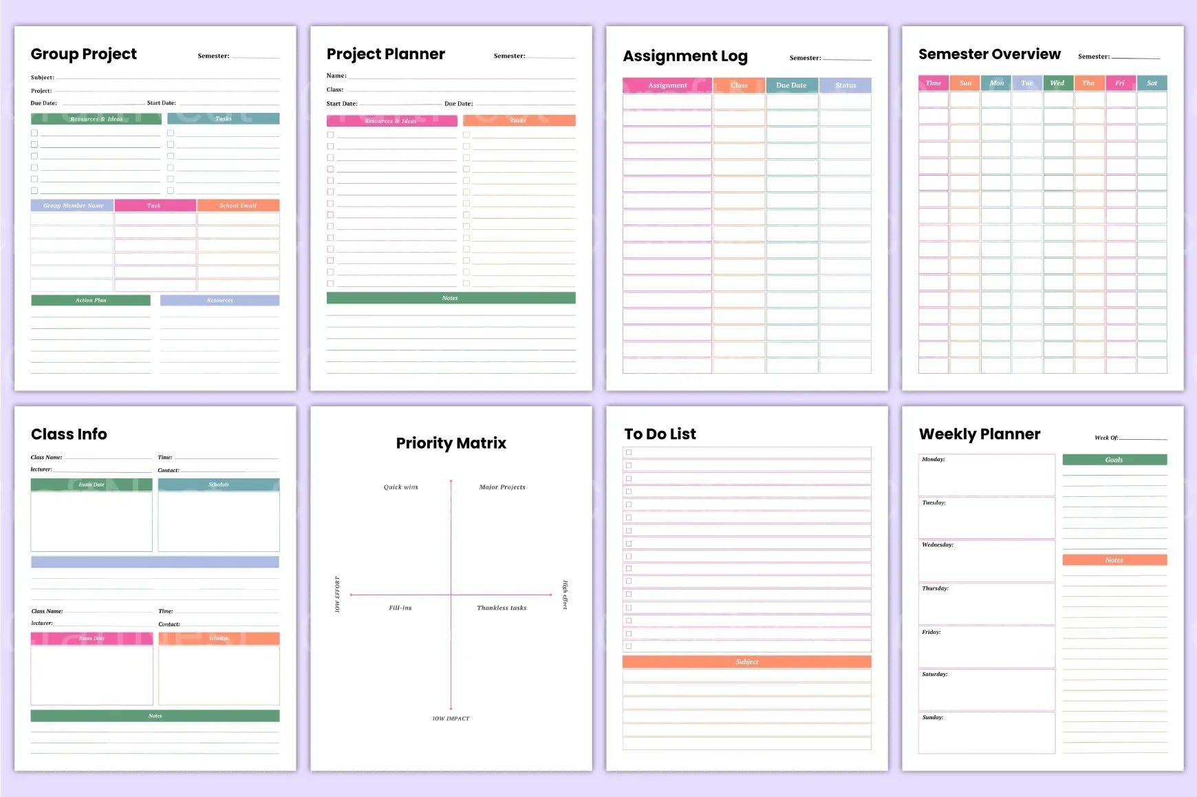 Student Planner 2023 - CraftNest - Digital Crafting and Art