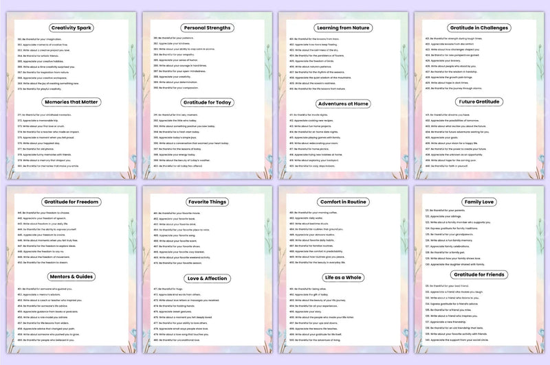 Gratitude Prompts for Daily Reflection - CraftNest - Digital Crafting and Art