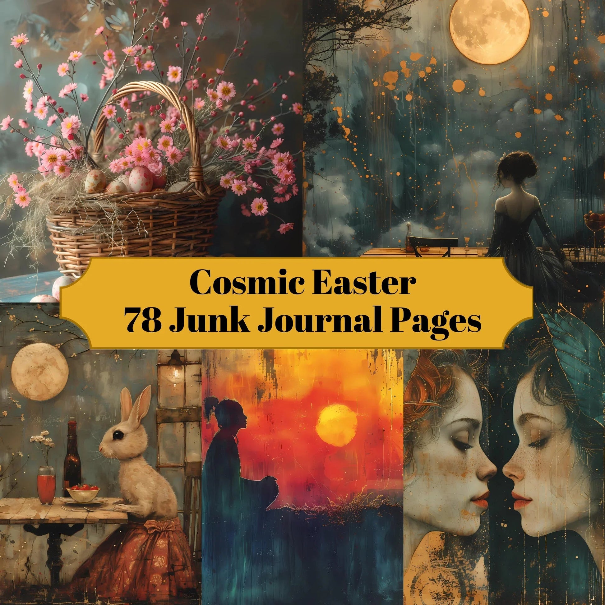 Cosmic Easter Junk Journal Pages - CraftNest