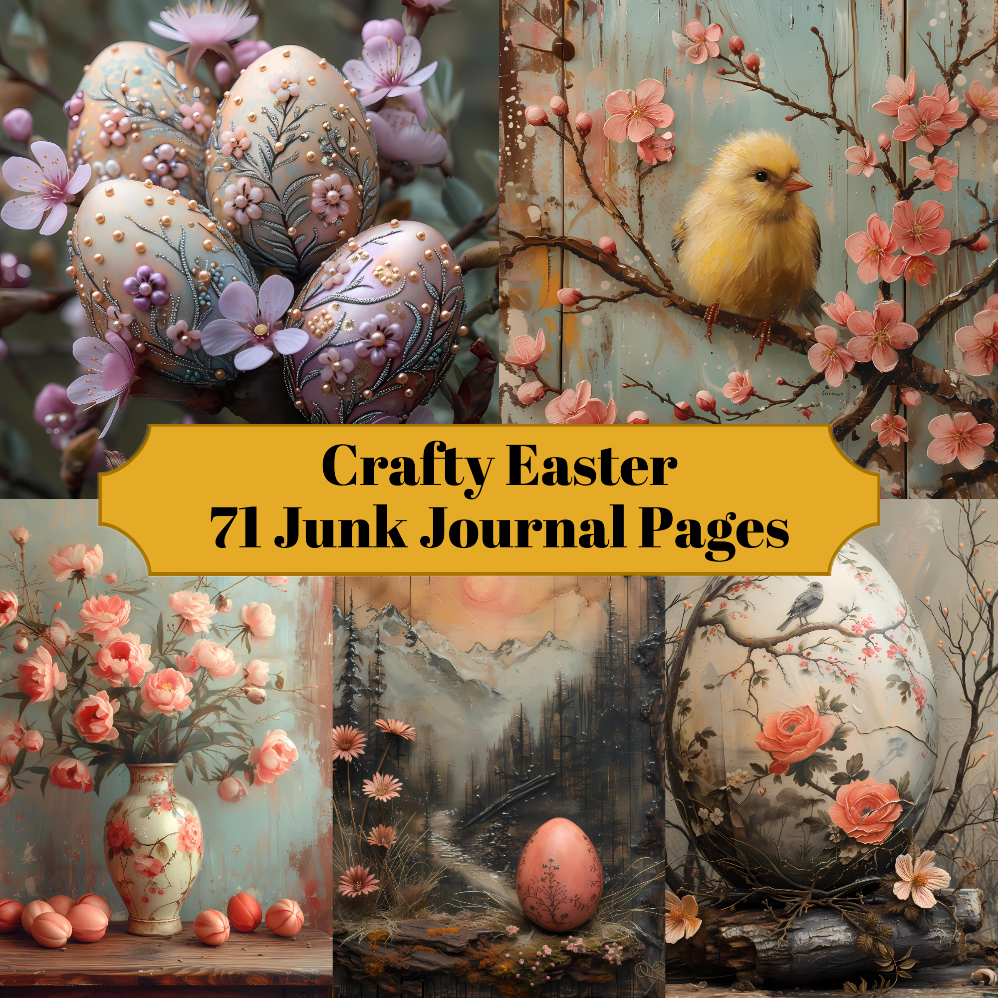Crafty Easter Junk Journal Pages