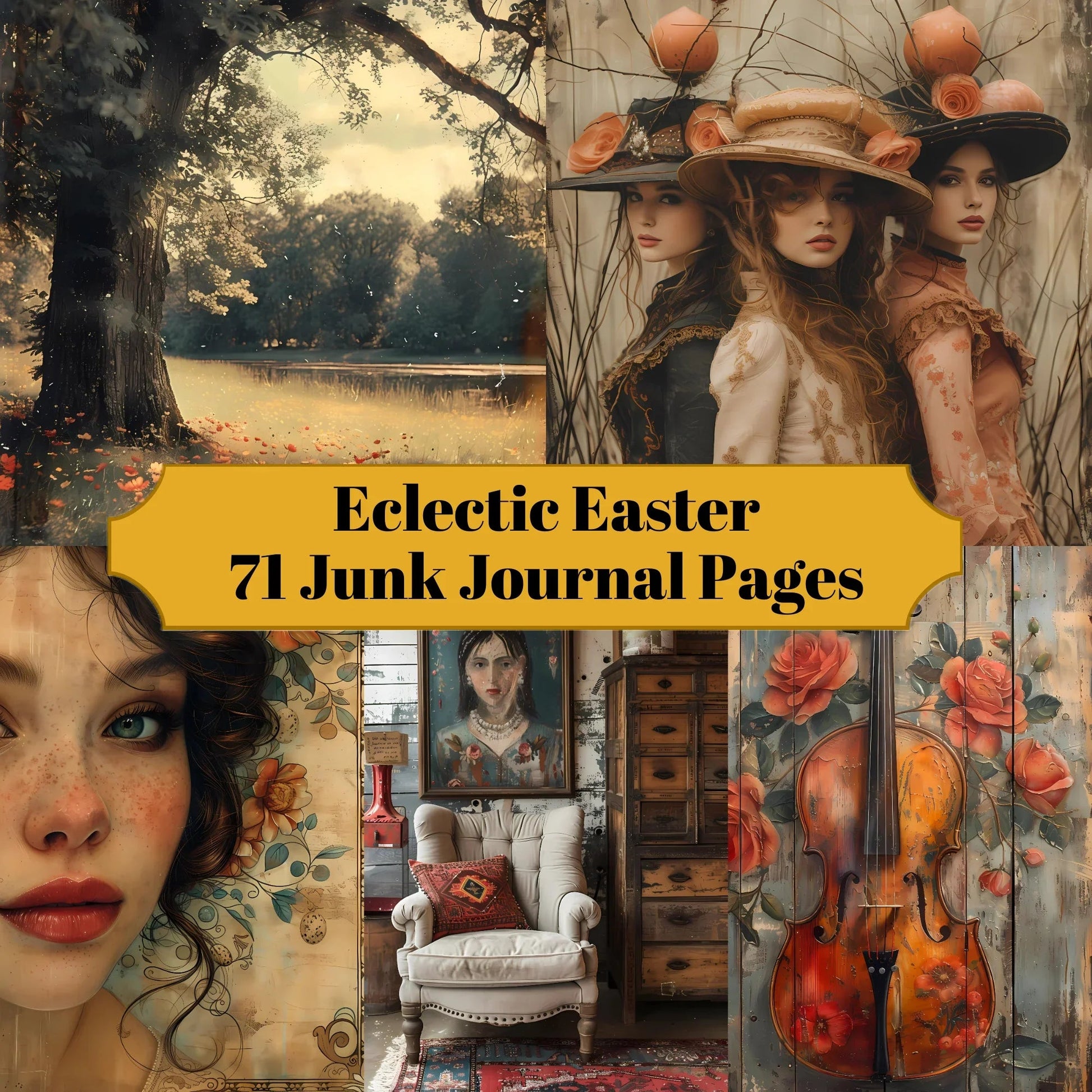 Eclectic Easter Junk Journal Pages - CraftNest