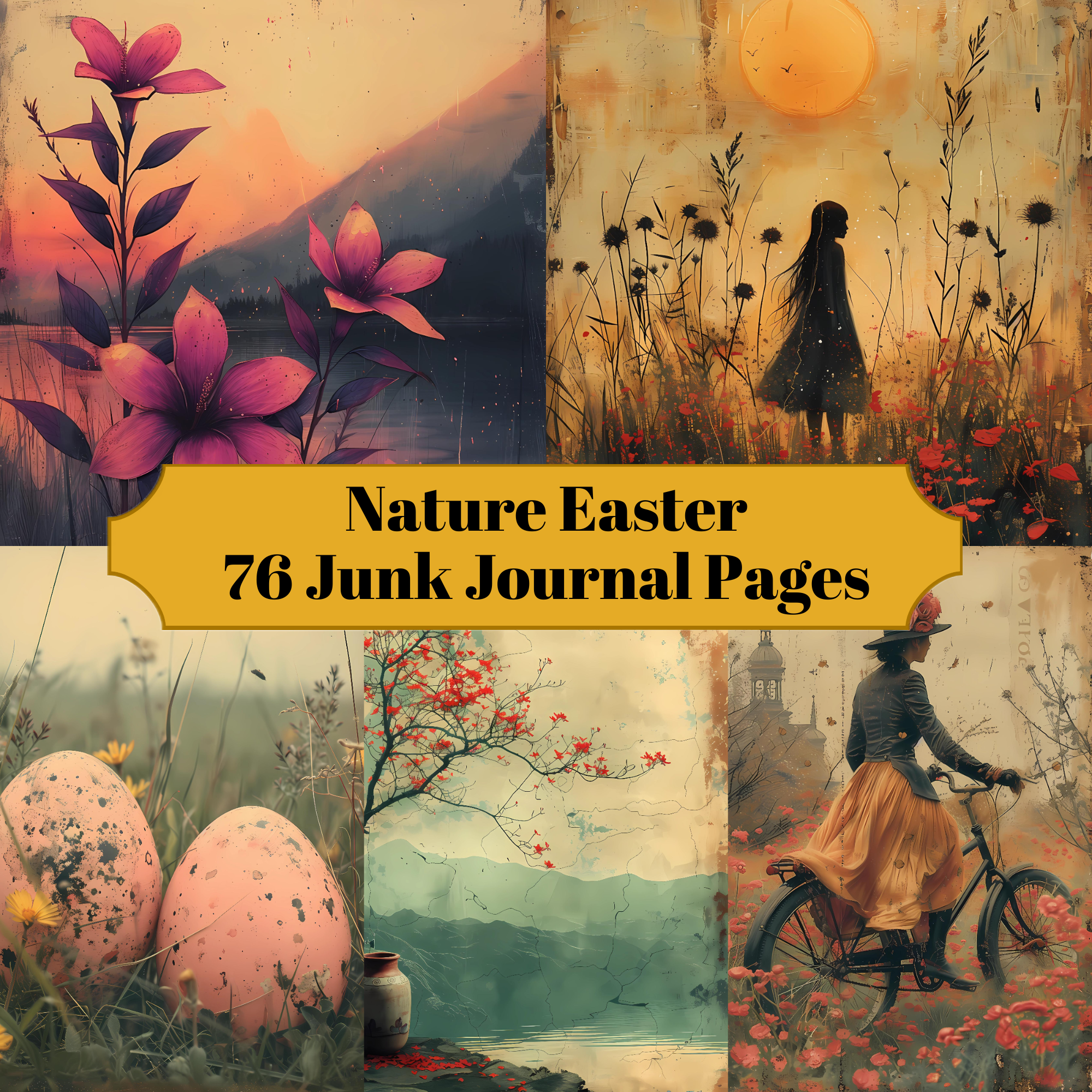Nature Easter Junk Journal Pages