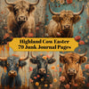 Highland Cow Easter Junk Journal Pages
