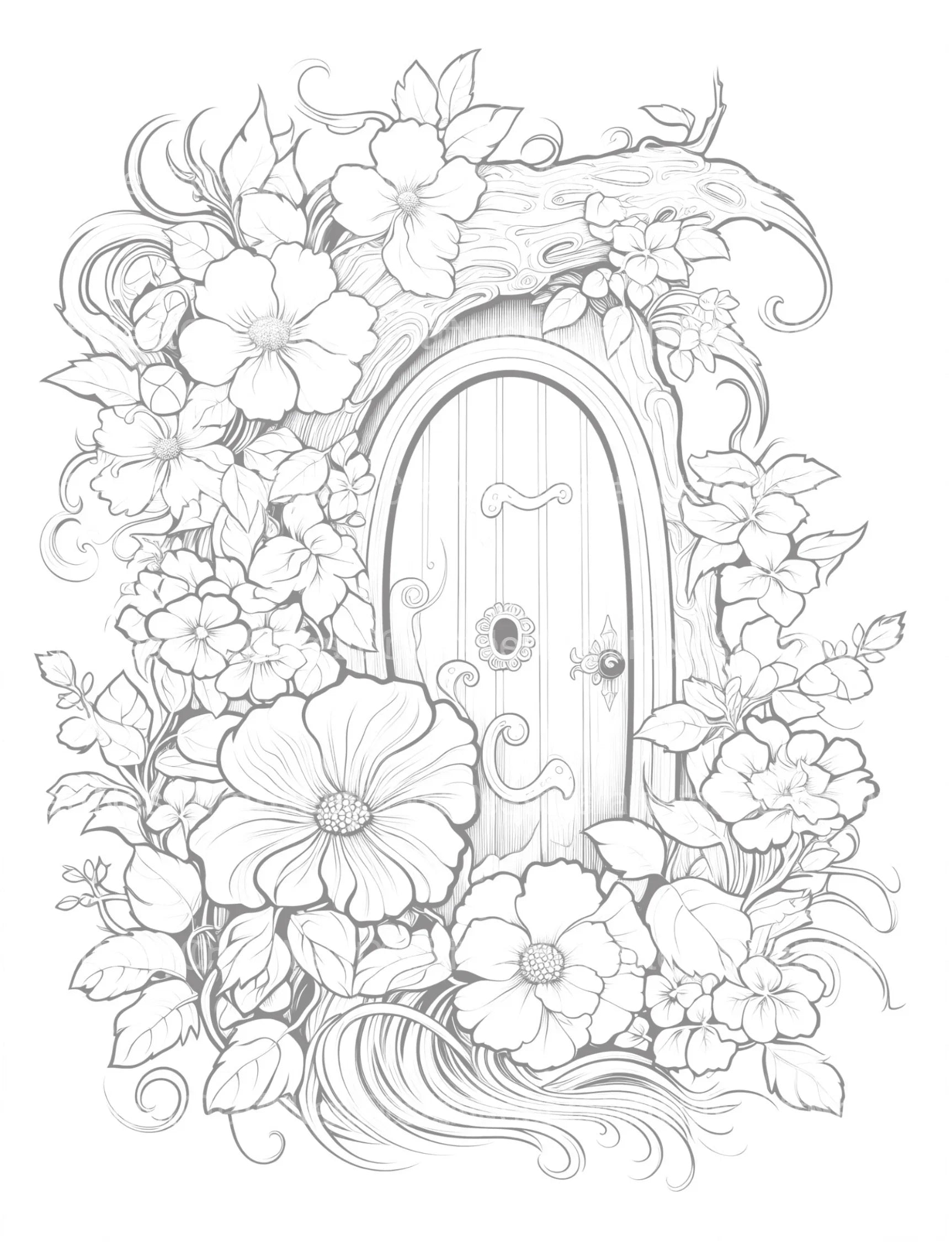 Blooming Door Coloring Book - CraftNest - Digital Crafting and Art