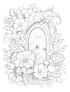 Blooming Door Coloring Book - CraftNest - Digital Crafting and Art