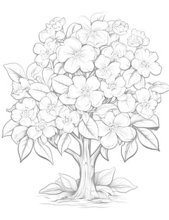 Blooming Tree Coloring Book - CraftNest - Digital Crafting and Art