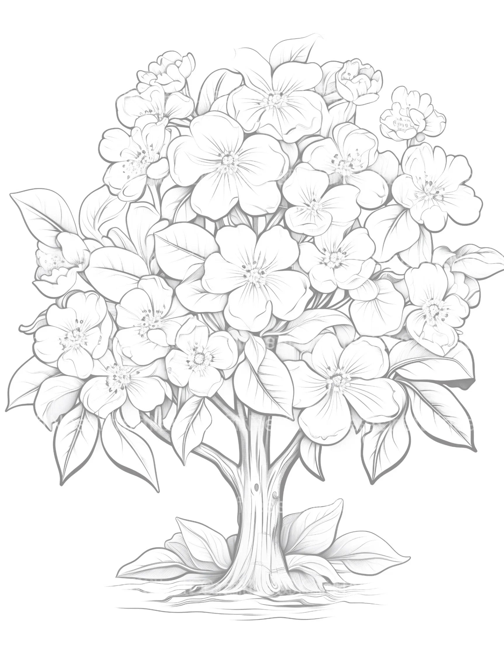 Blooming Tree Coloring Book - CraftNest - Digital Crafting and Art
