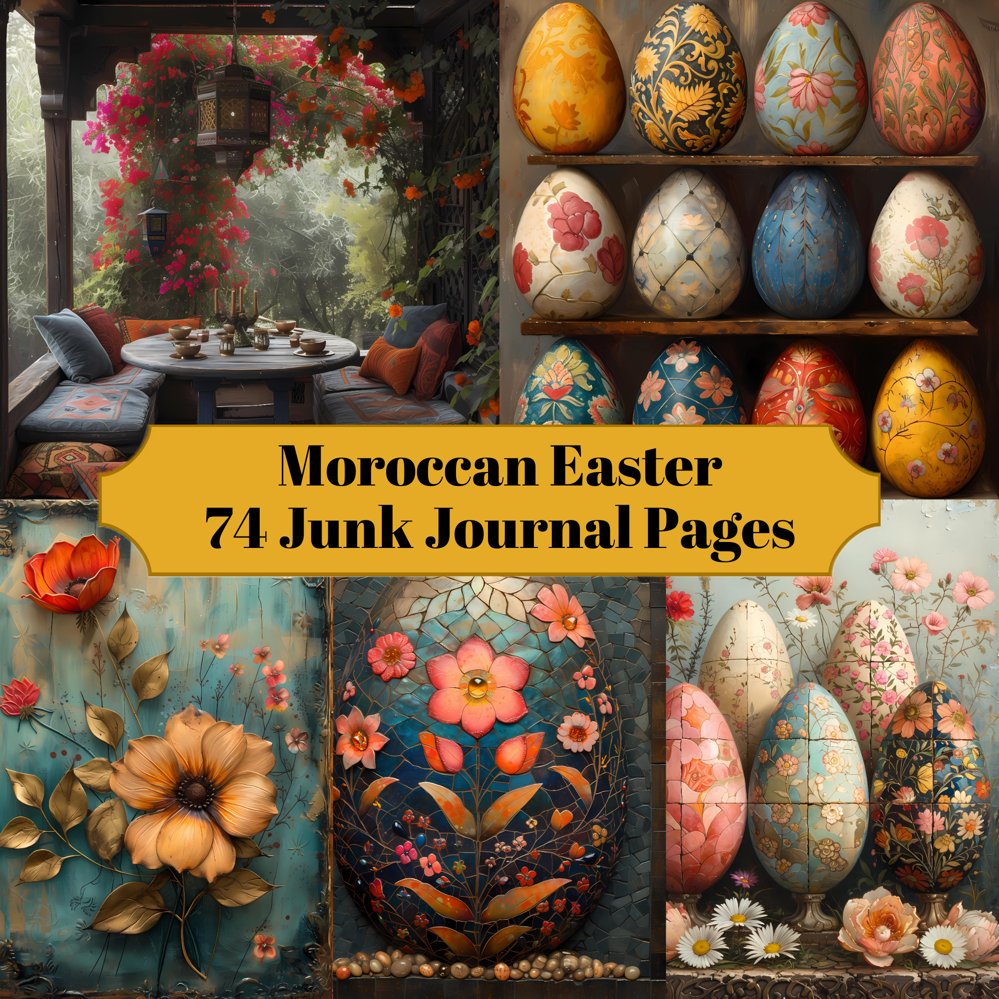 Moroccan Easter Junk Journal Pages