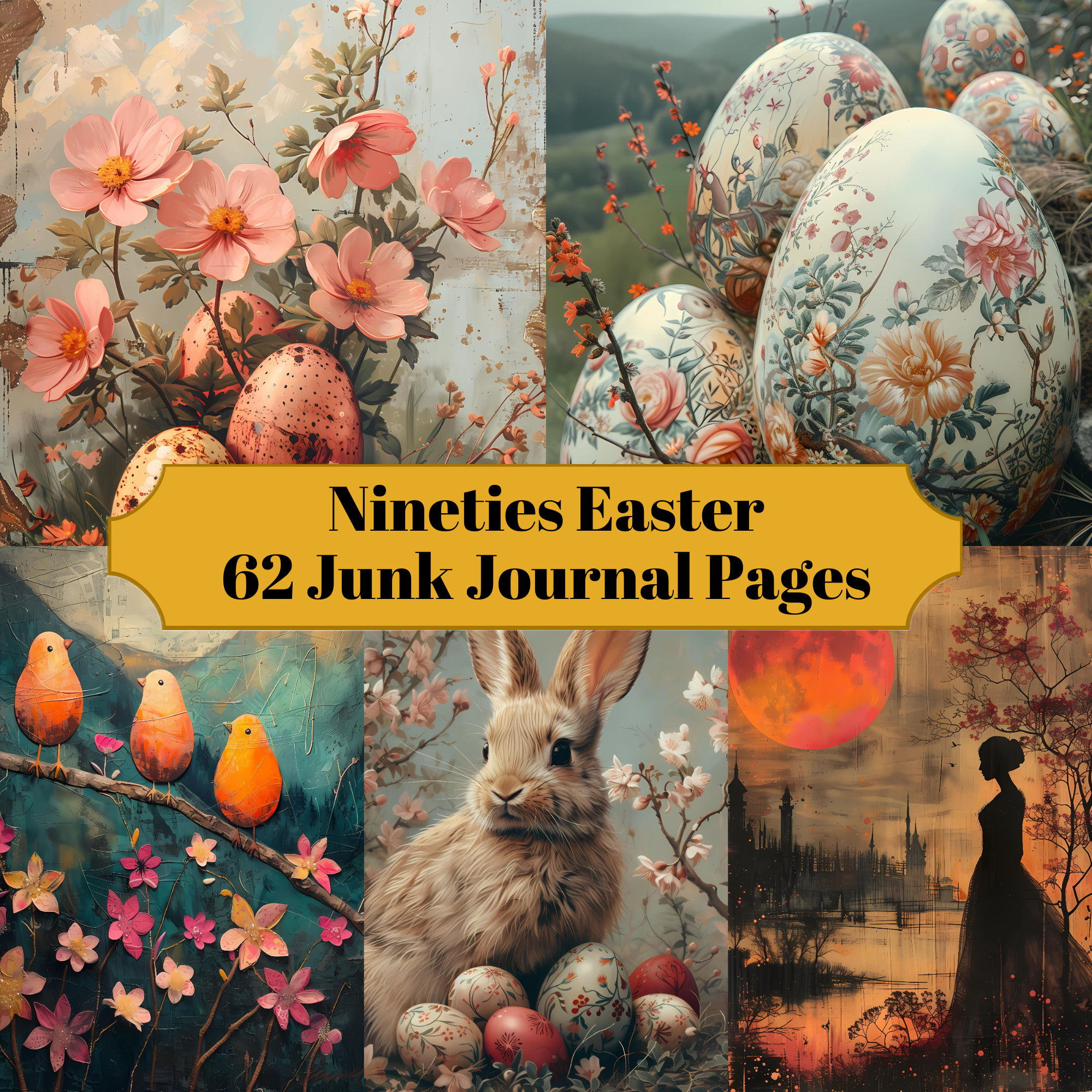 Nineties Easter Junk Journal Pages