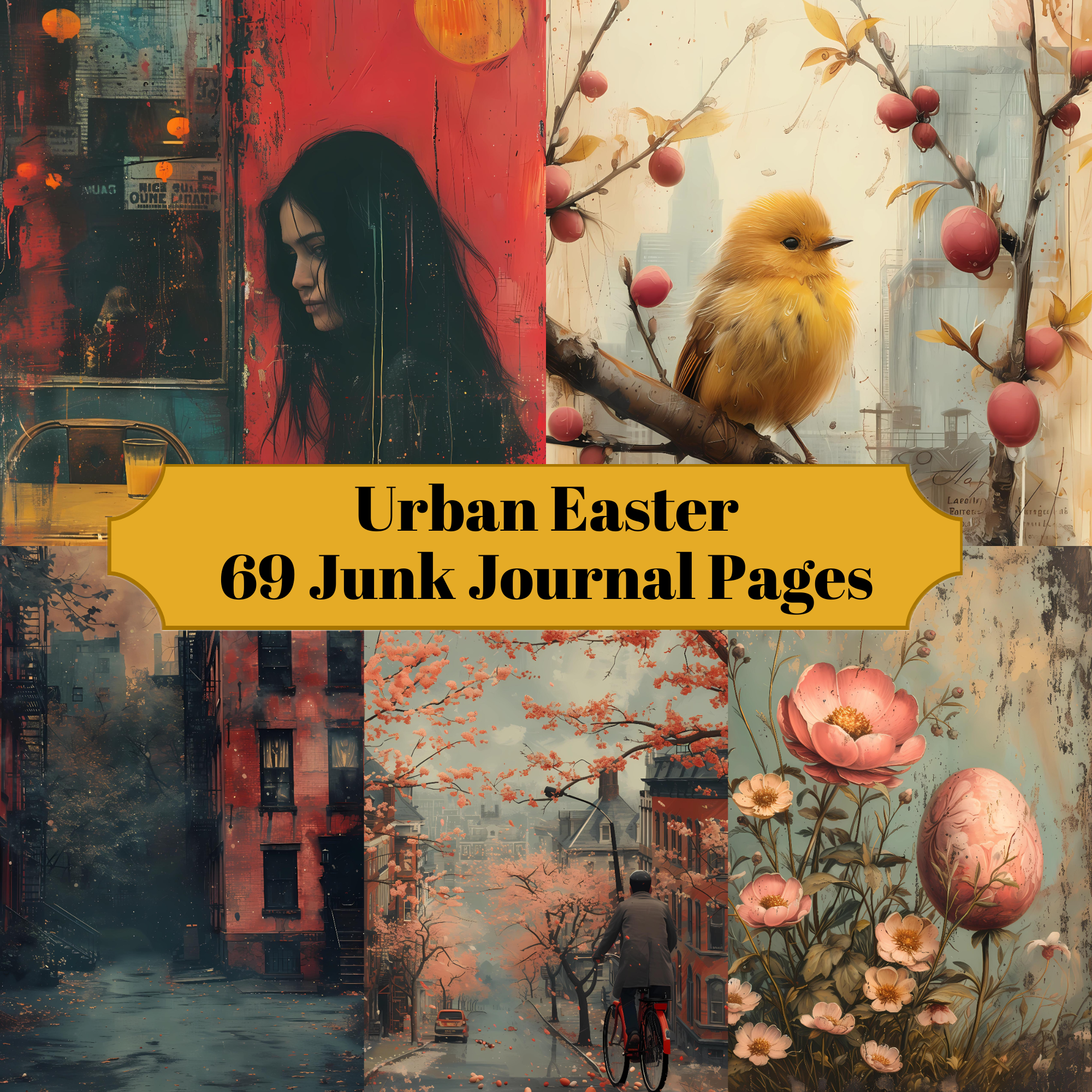 Urban Easter Junk Journal Pages