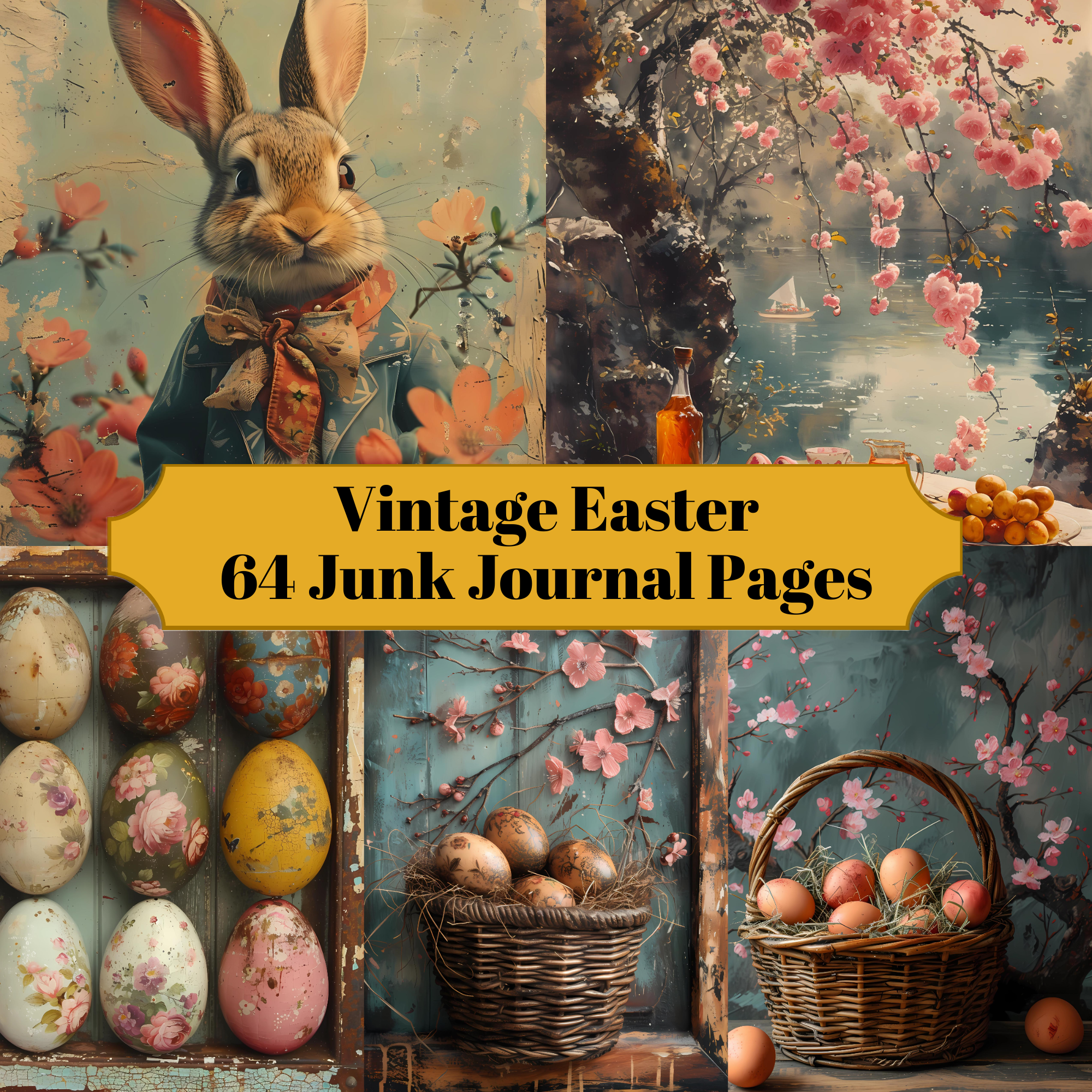 Vintage Easter Junk Journal Pages