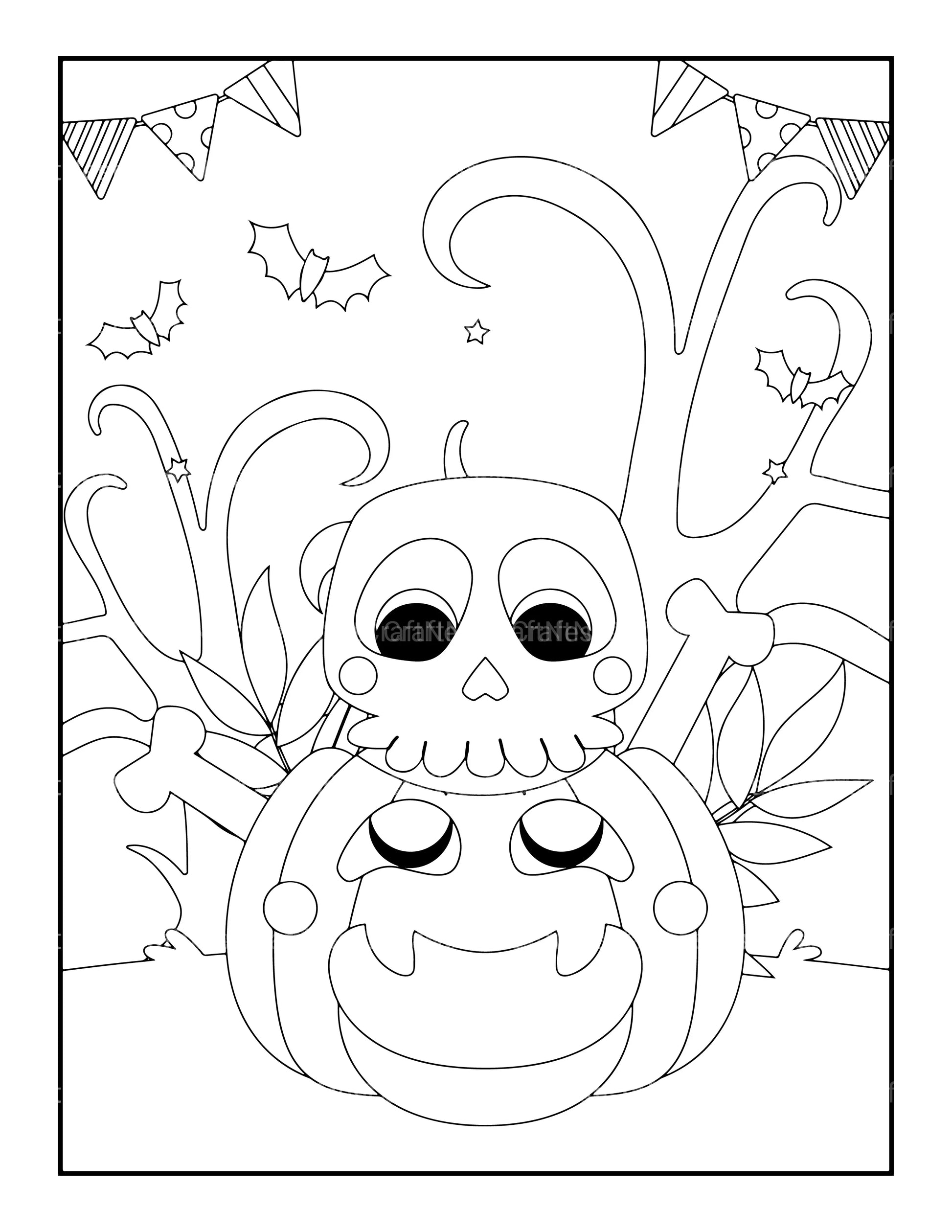 Kids Halloween Ghost Coloring Book - CraftNest - Digital Crafting and Art
