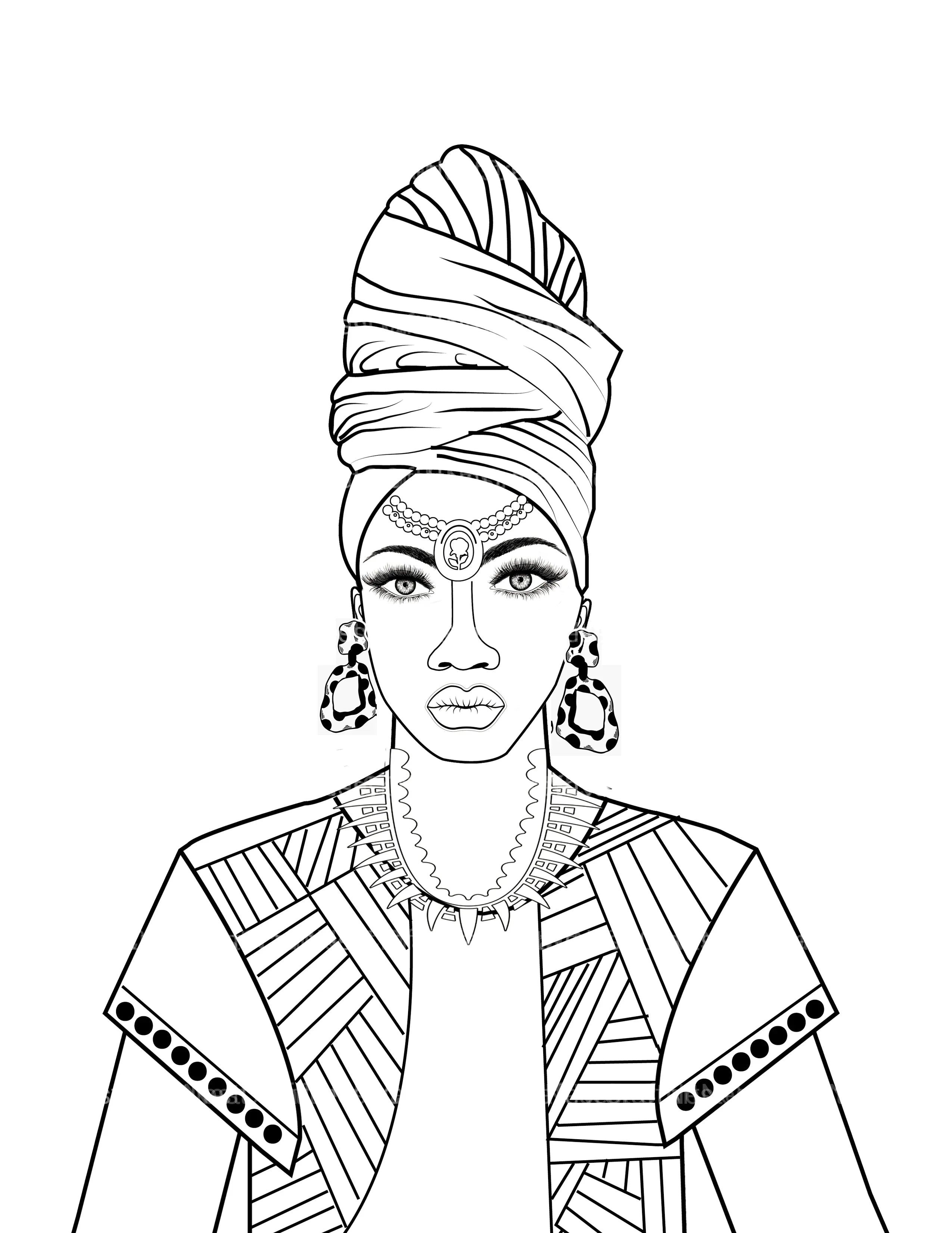 African American Women Coloring Book - CraftNest - Digital Crafting and Art
