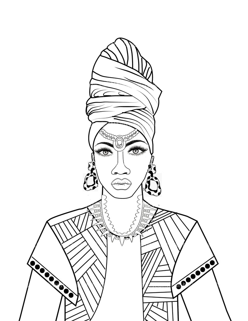 African American Women Coloring Book - CraftNest - Digital Crafting and Art