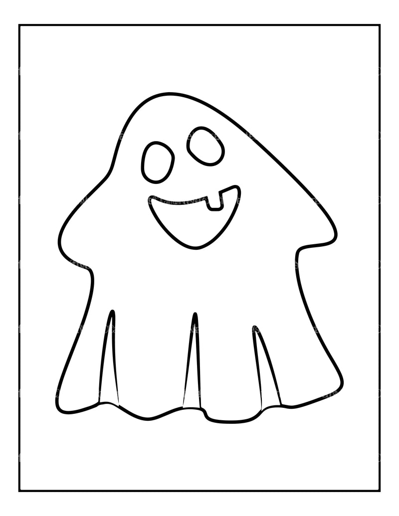 Kids Halloween Ghost Coloring Book 3 - CraftNest - Digital Crafting and Art