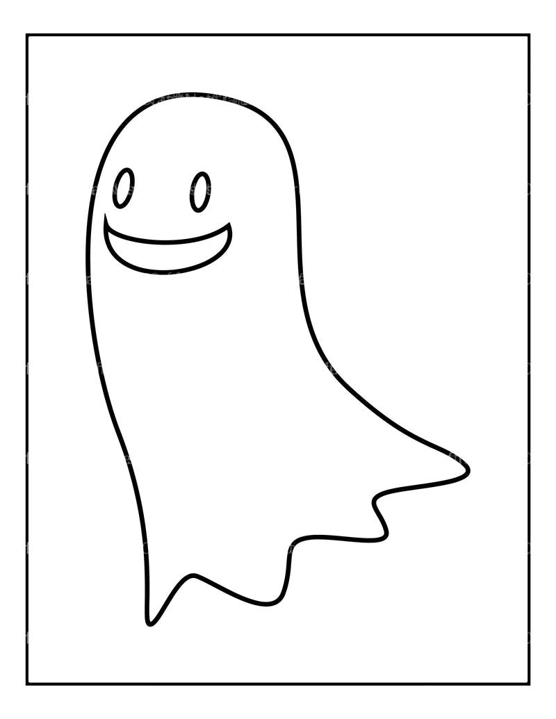Kids Halloween Ghost Coloring Book 3 - CraftNest - Digital Crafting and Art