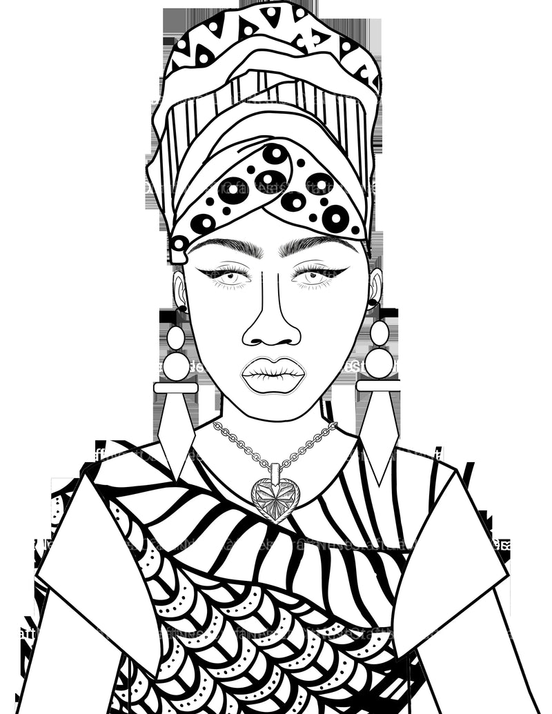 African American Women Coloring Book - CraftNest - Digital Crafting and Art