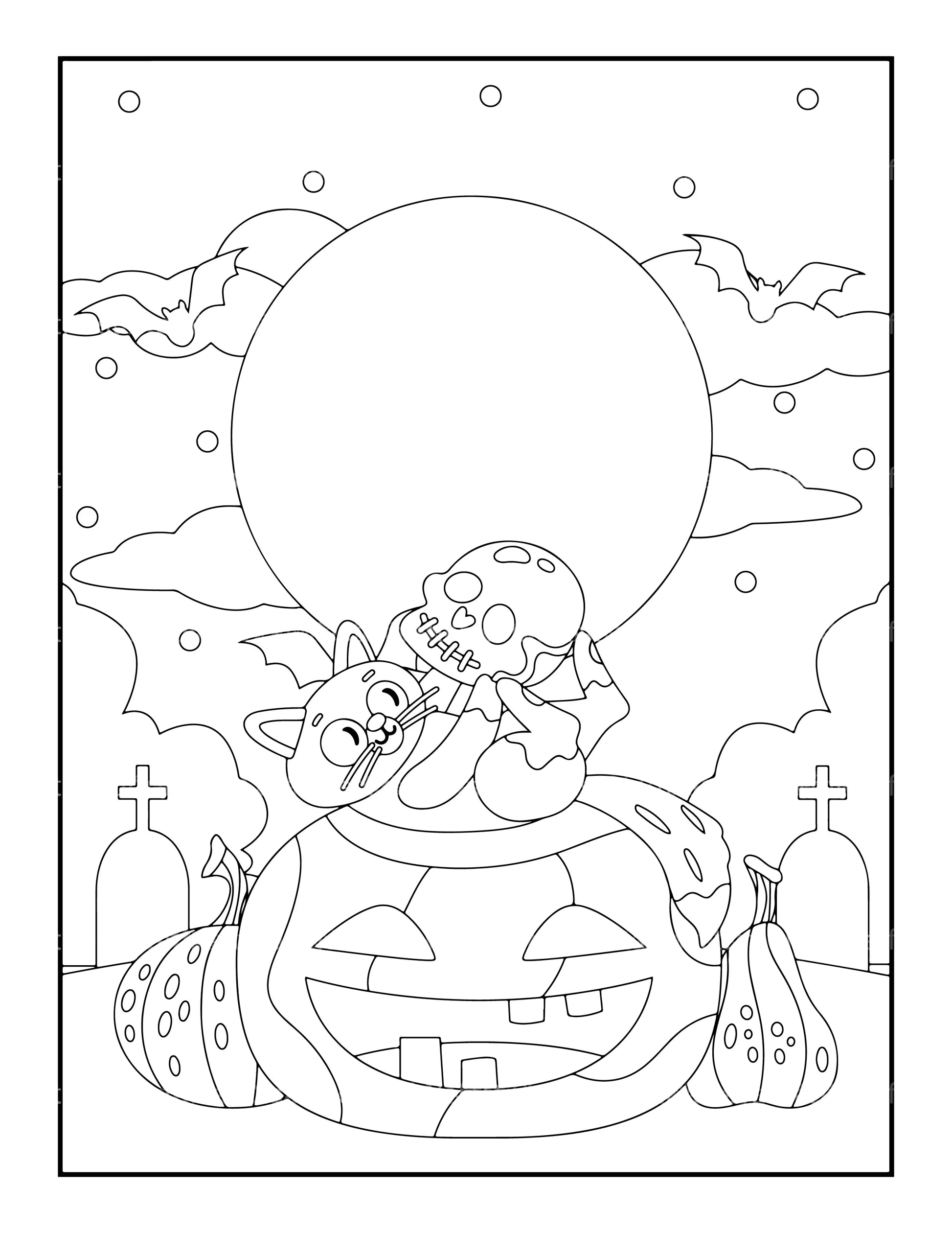 Kids Halloween Ghost Coloring Book - CraftNest - Digital Crafting and Art