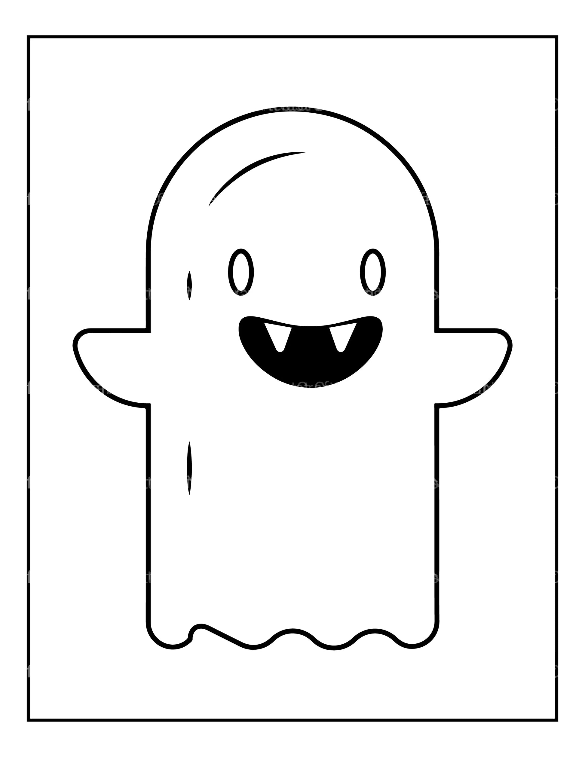 Kids Halloween Ghost Coloring Book 3 - CraftNest - Digital Crafting and Art