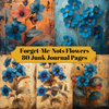 Forget-Me-Nots Flowers Junk Journal Pages