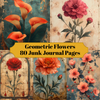 Geometric Flowers Junk Journal Pages