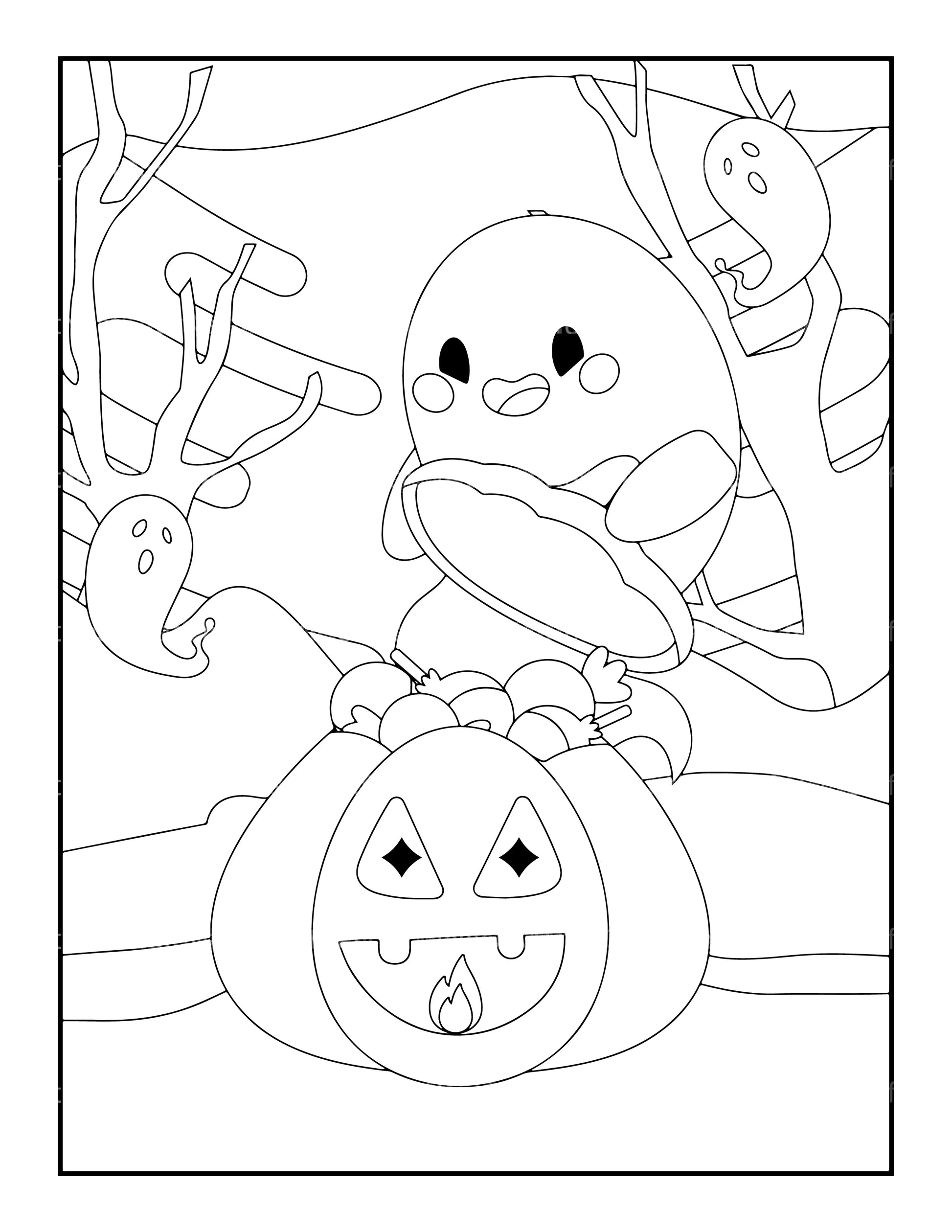 Kids Halloween Ghost Coloring Book - CraftNest - Digital Crafting and Art