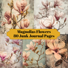 Magnolias Flowers Junk Journal Pages
