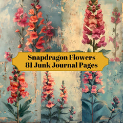 Snapdragon Flowers Junk Journal Pages - CraftNest