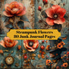 Steampunk Flowers Junk Journal Pages