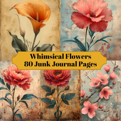 Whimsical Flowers Junk Journal Pages - CraftNest