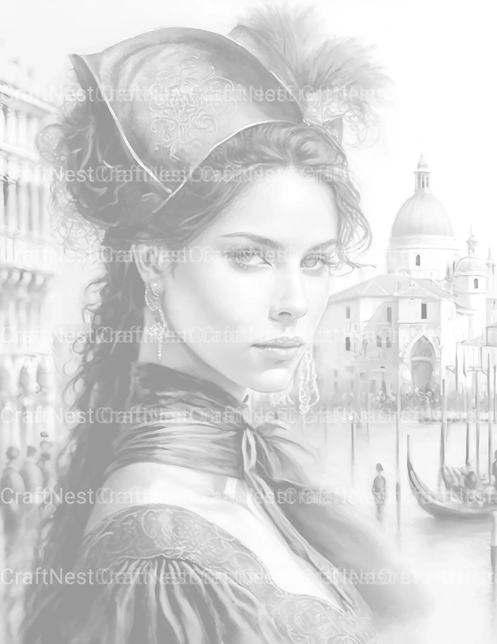 Victorian Woman Coloring Book - CraftNest - Digital Crafting and Art