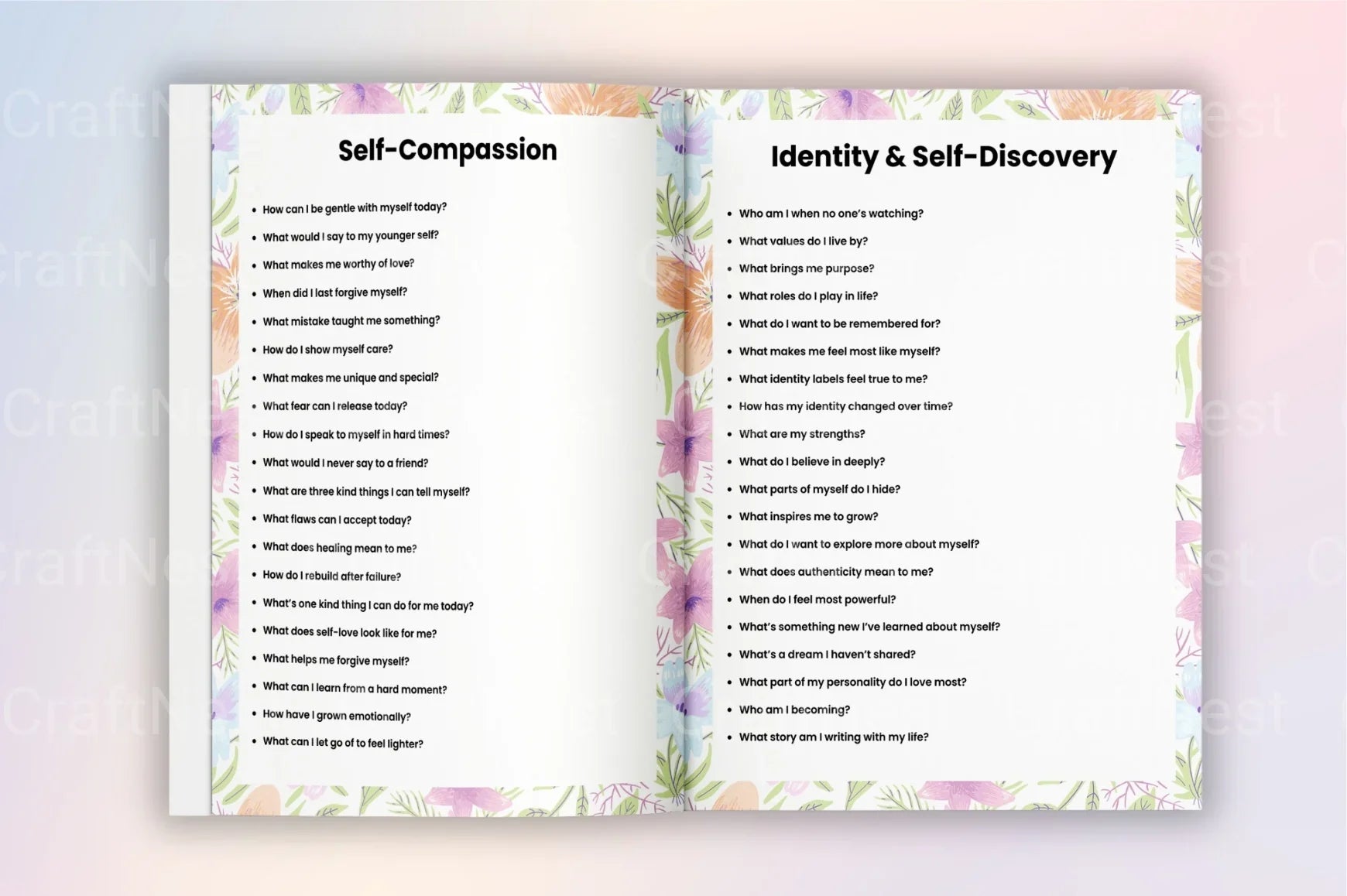 Mental Health Prompts for Well-being - CraftNest - Digital Crafting and Art