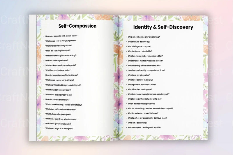 Mental Health Prompts for Well-being - CraftNest - Digital Crafting and Art