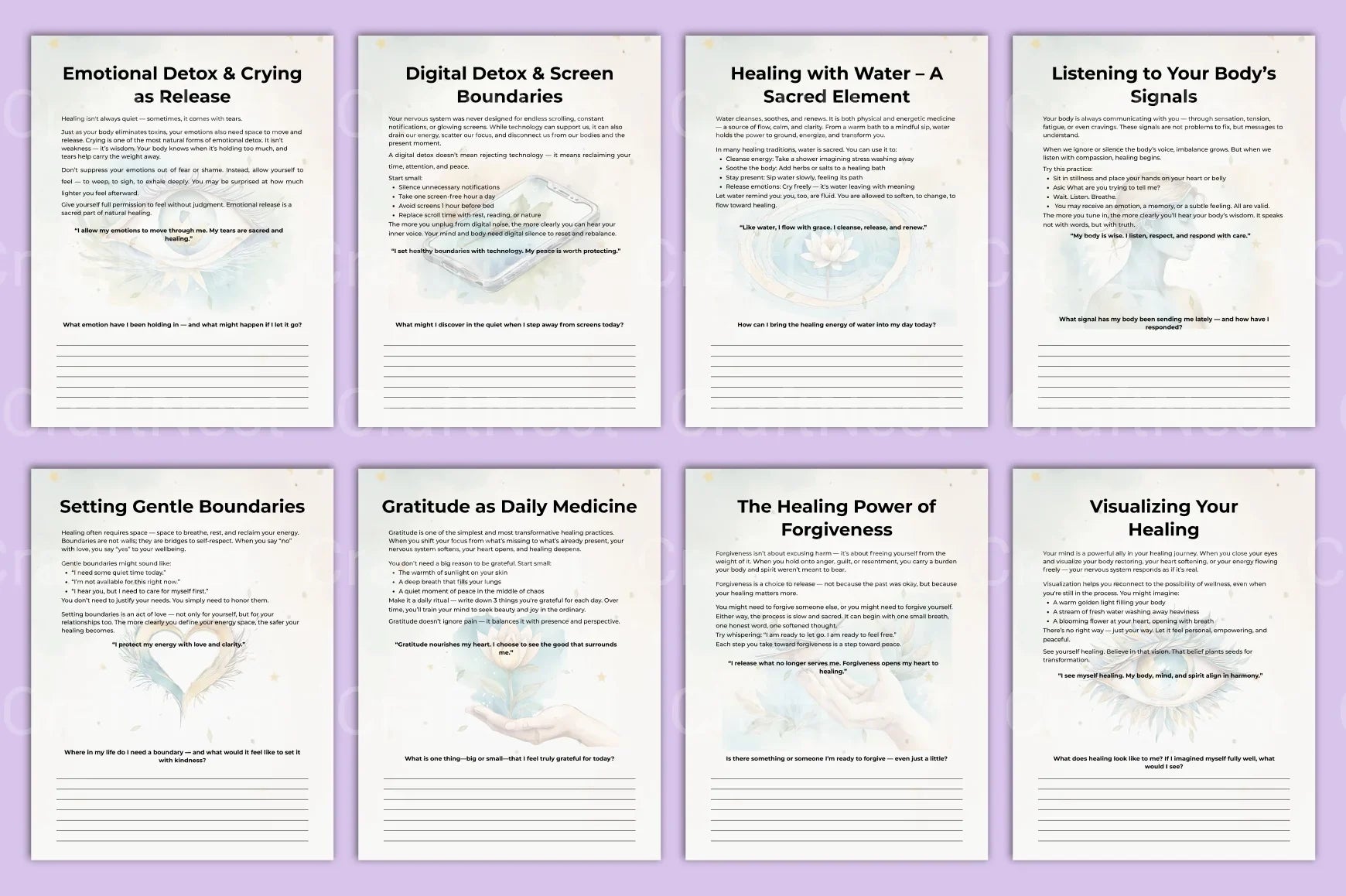 Natural Healing Guidance Planner - CraftNest - Digital Crafting and Art