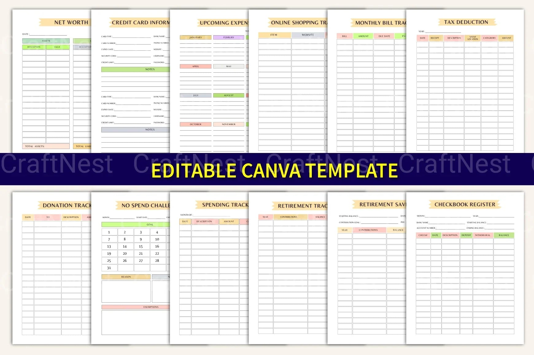 Budget Planner Template - CraftNest - Digital Crafting and Art