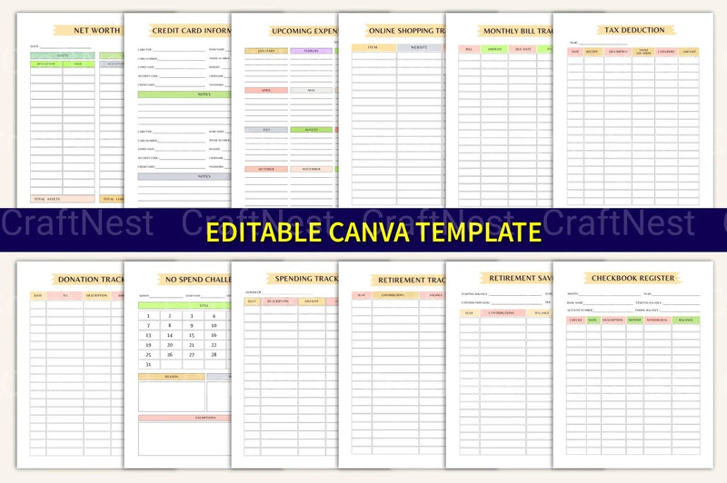 Budget Planner Template - CraftNest - Digital Crafting and Art