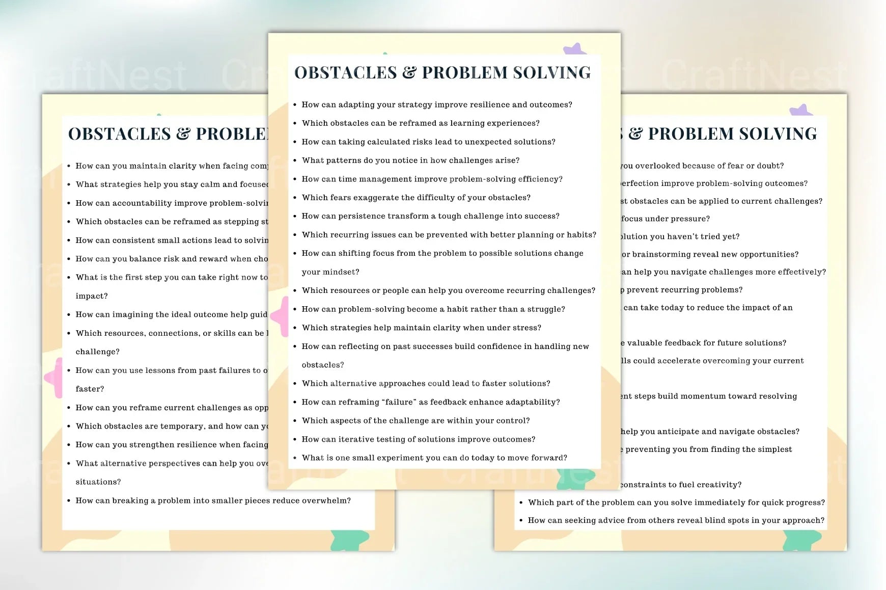 Goal Setting Prompts Book for Personal Growth - CraftNest - Digital Crafting and Art