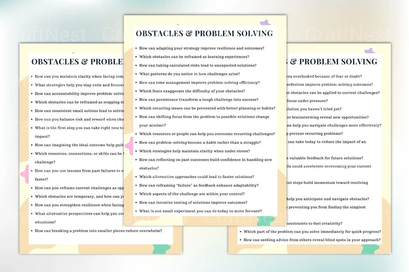 Goal Setting Prompts Book for Personal Growth - CraftNest - Digital Crafting and Art