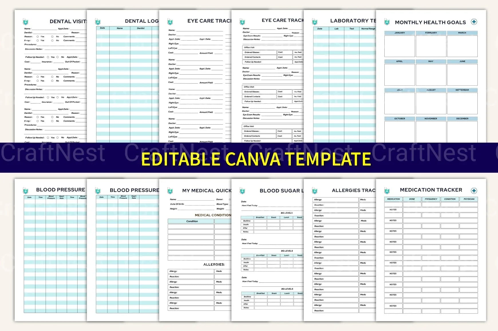 Medical Tracker Ultimate: Comprehensive Health Management Tool - CraftNest - Digital Crafting and Art