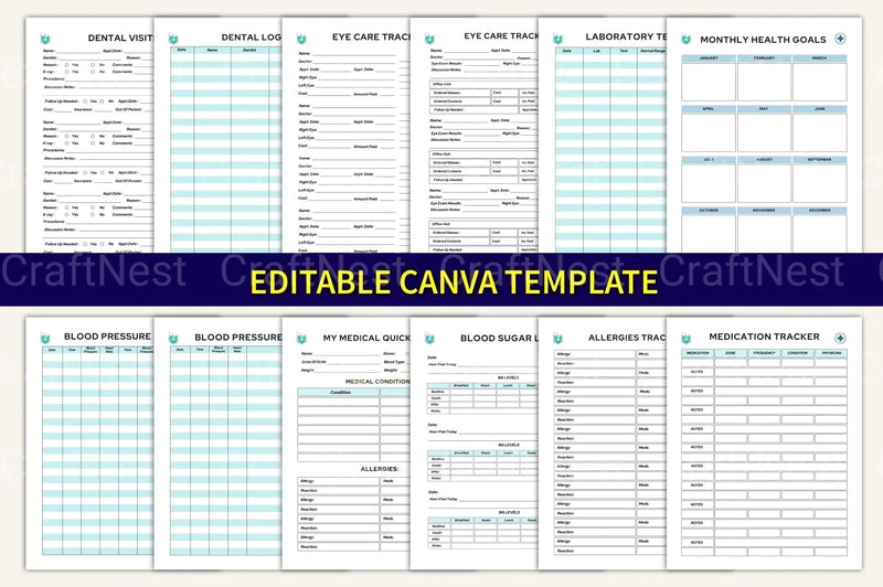 Medical Tracker Ultimate: Comprehensive Health Management Tool - CraftNest - Digital Crafting and Art
