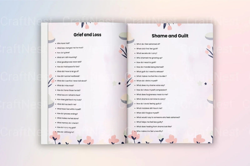 Healing Deep Trauma Prompts Workbook - CraftNest - Digital Crafting and Art