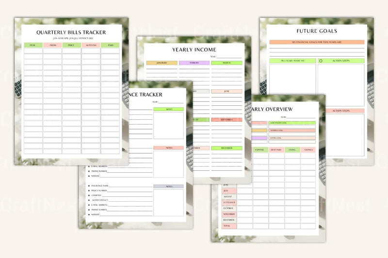 Savings Budget Organizer - CraftNest - Digital Crafting and Art