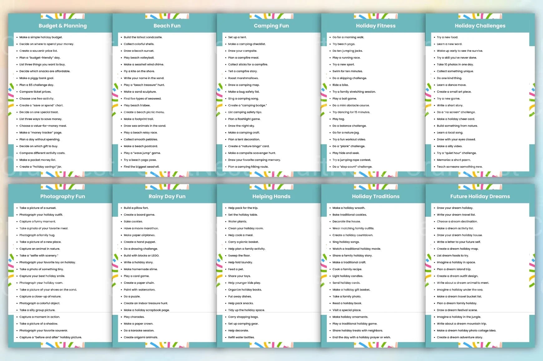 Kids Holiday Planning Prompts Book - CraftNest - Digital Crafting and Art