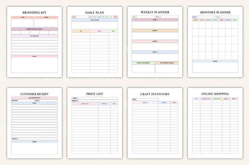 Craft Business Planner Guide - CraftNest - Digital Crafting and Art